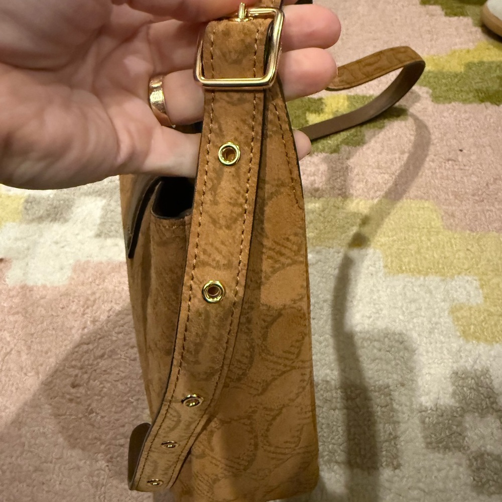 Coach Hadley Mini Suede Bag - Picture 8 of 15